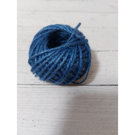 Шпагат джутовый 2 мм цв. синий, цена за 10 м